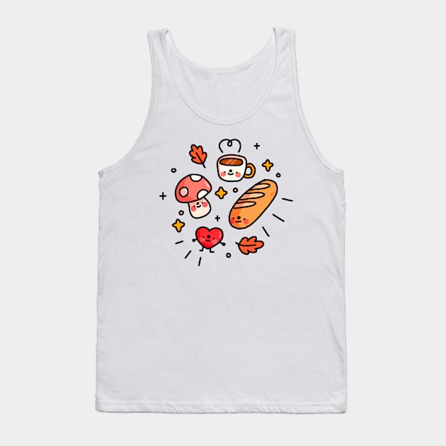 Fall Friends Tank Top by maiadrawss